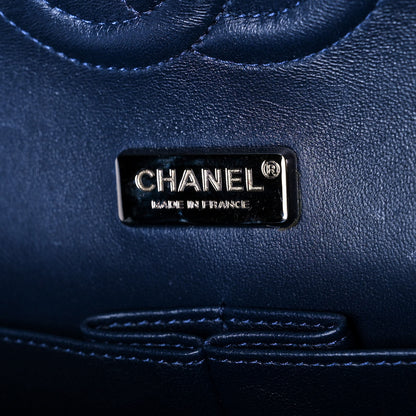 Chanel Sequin Lambskin Striped Medium Double Flap Blue Green Pink Red 6 of 12