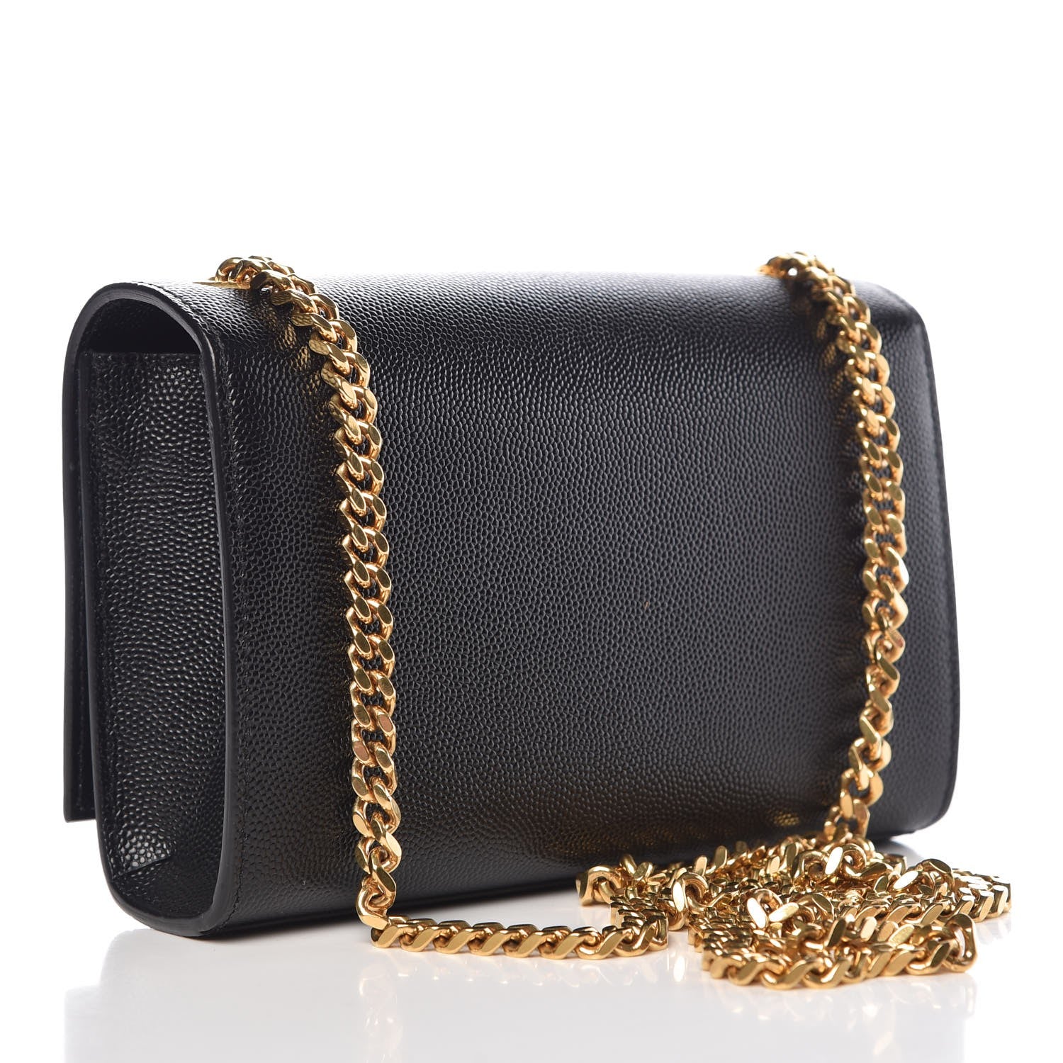 Saint Laurent Grain De Poudre Small Monogram Kate Satchel Black 3 of 7