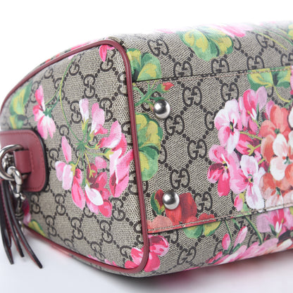 Gucci GG Supreme Monogram Blooms Small Boston Beige Multicolor Dry Rose 8 of 9