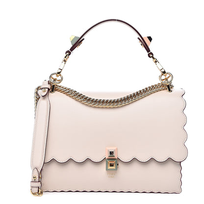 Fendi Vitello Liberty Scalloped Studded Kan I Shoulder Bag Camelia 1 of 9
