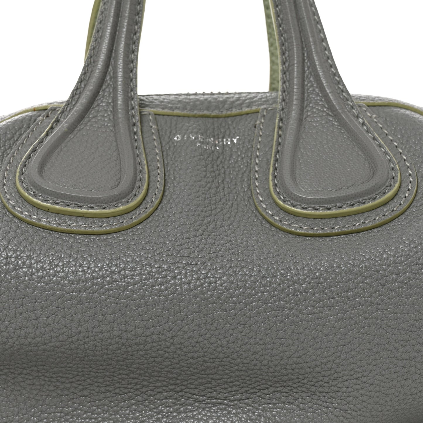Pebbled Calfskin Small Nightingale Pearl Grey