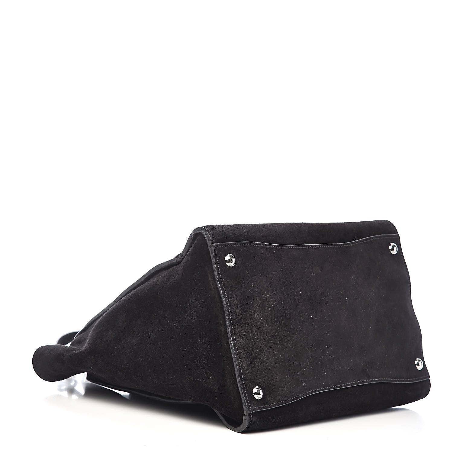 Prada Suede Scamosciato Twin Pocket Tote Black 4 of 12