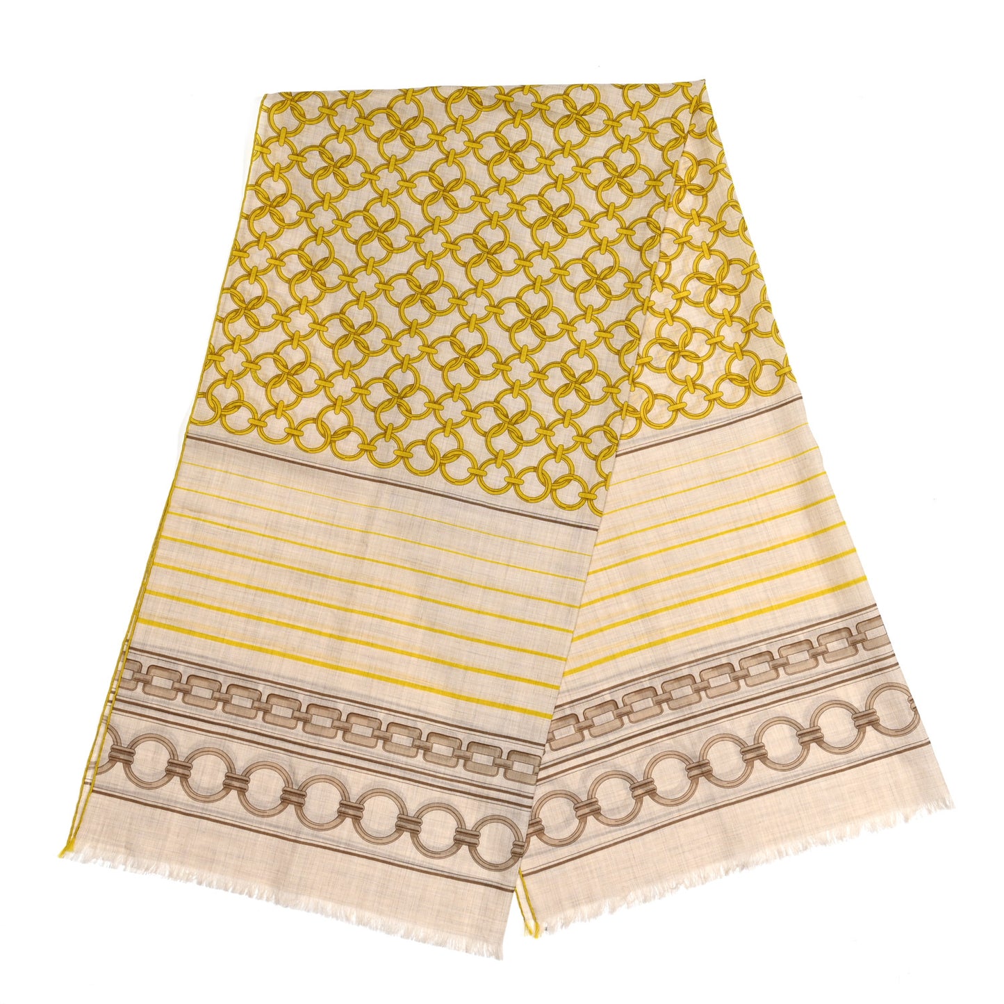 Cashmere Maillons Et Chains Beige Chine Jaune Sol