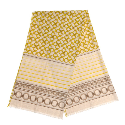 Hermes Cashmere Maillons Et Chains Beige Chine Jaune Sol 2 of 5