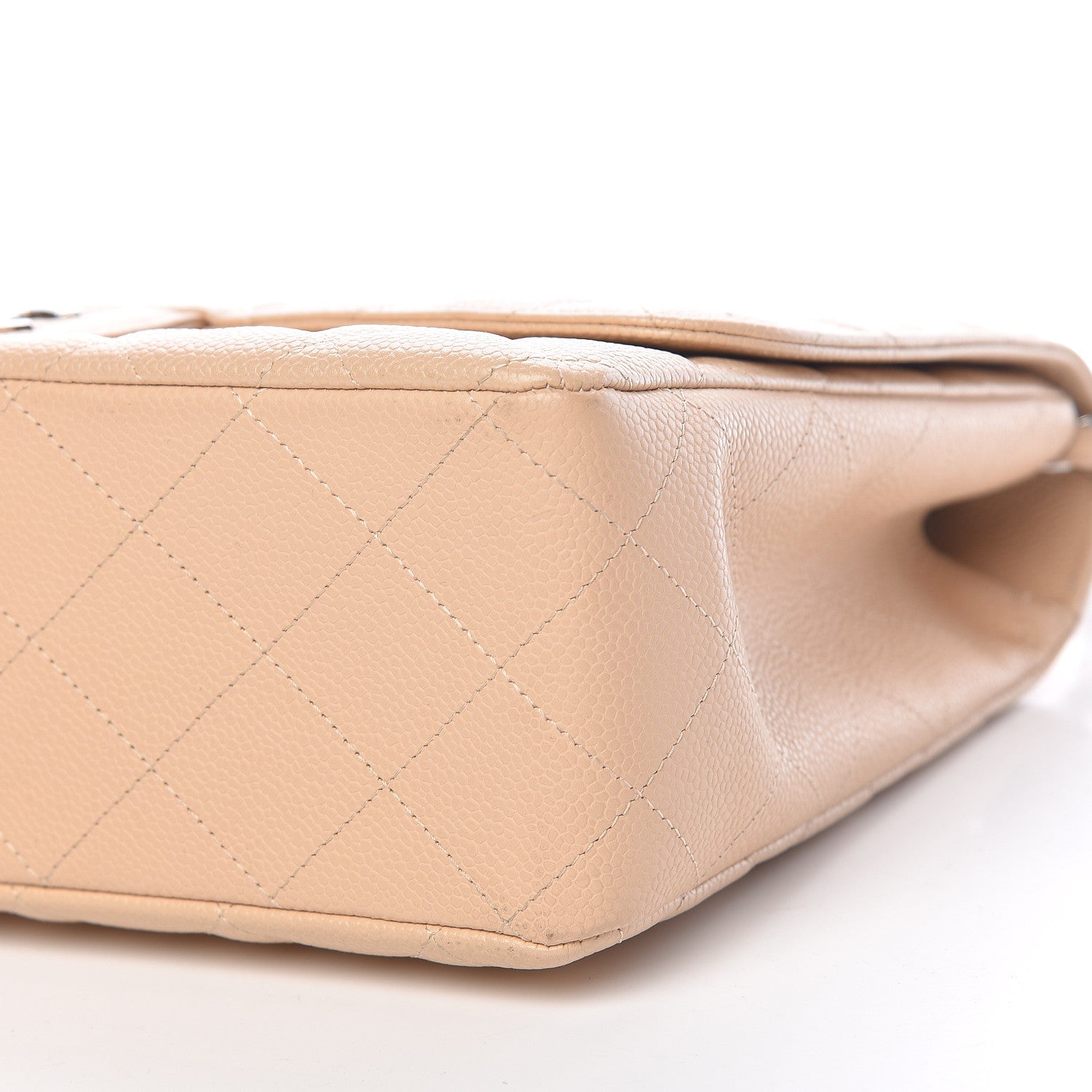 Chanel Caviar Quilted Jumbo Single Flap Beige Clair 9 of 15