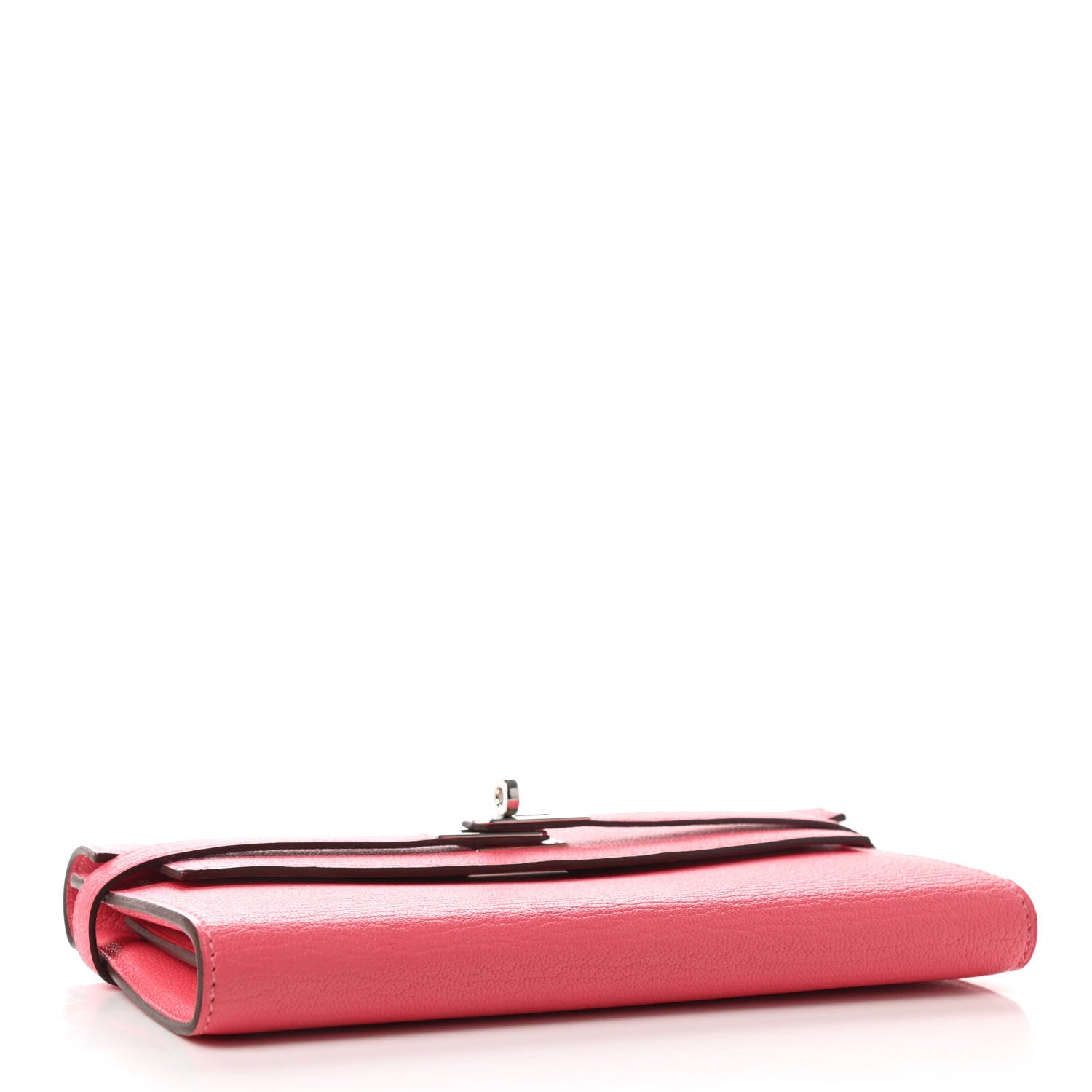 Hermes Chevre Mysore Kelly Longue Wallet Rose Lipstick 4 of 7