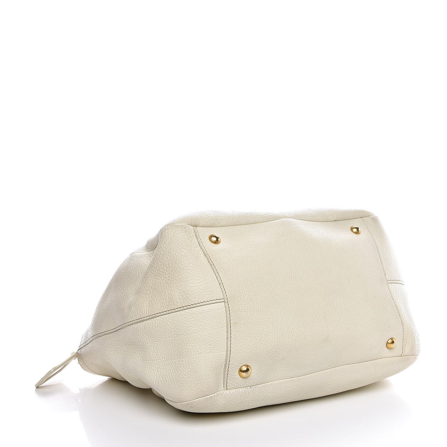 Vitello Daino Side Pocket Hobo Bianco