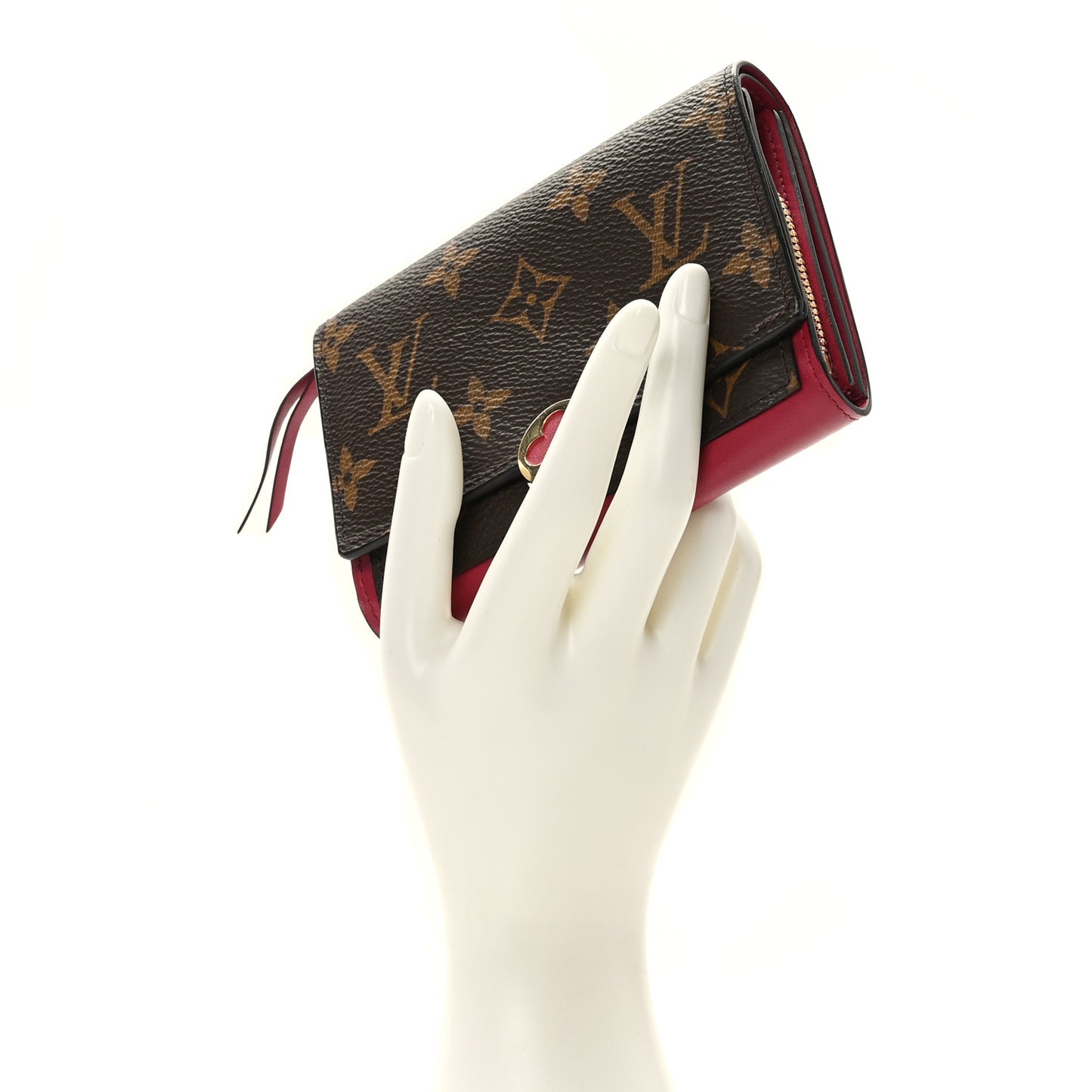 Monogram Flore Compact Wallet Fuchsia