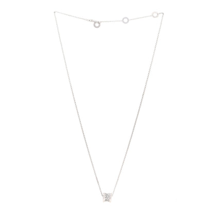 Bulgari 18K White Gold Diamond Small B.Zero1 Pave Pendant Necklace 3 of 6