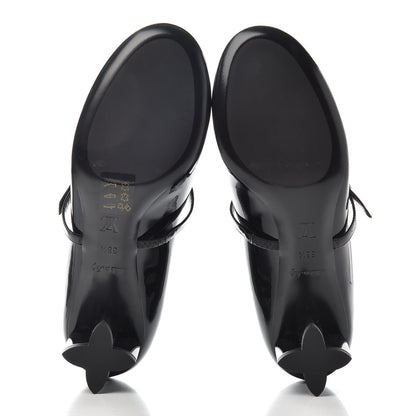 Louis Vuitton Patent Uniformes Silhouette 40mm Pumps 38.5 Black 6 of 10