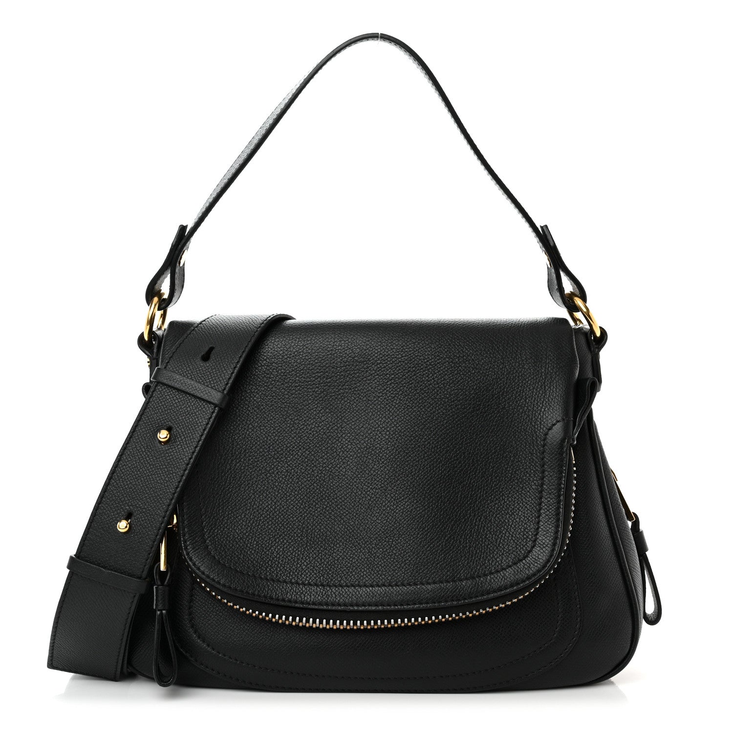 Tom Ford Pebbled Calfskin Medium Jennifer Black 1 of 10