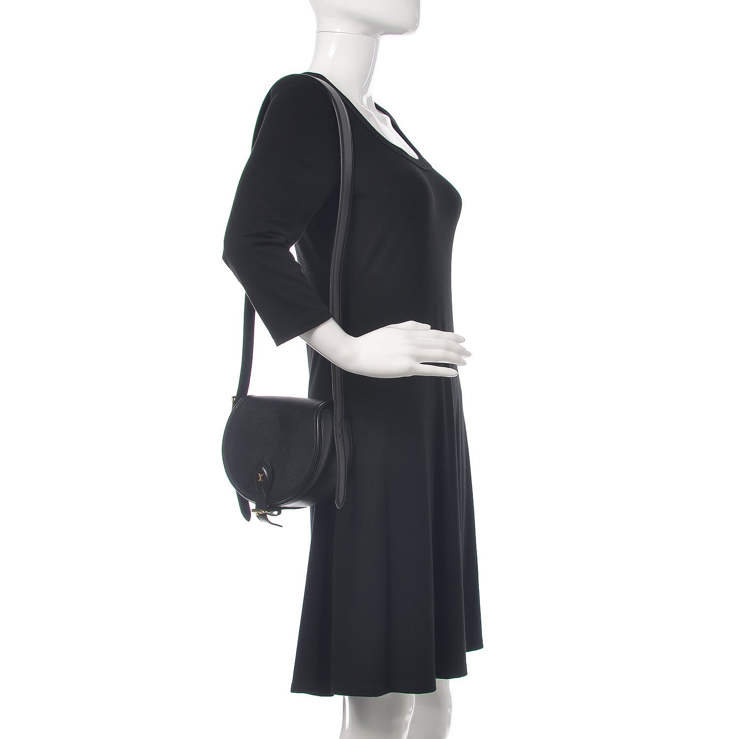 Louis Vuitton Calfskin Tambourin Black 2 of 10