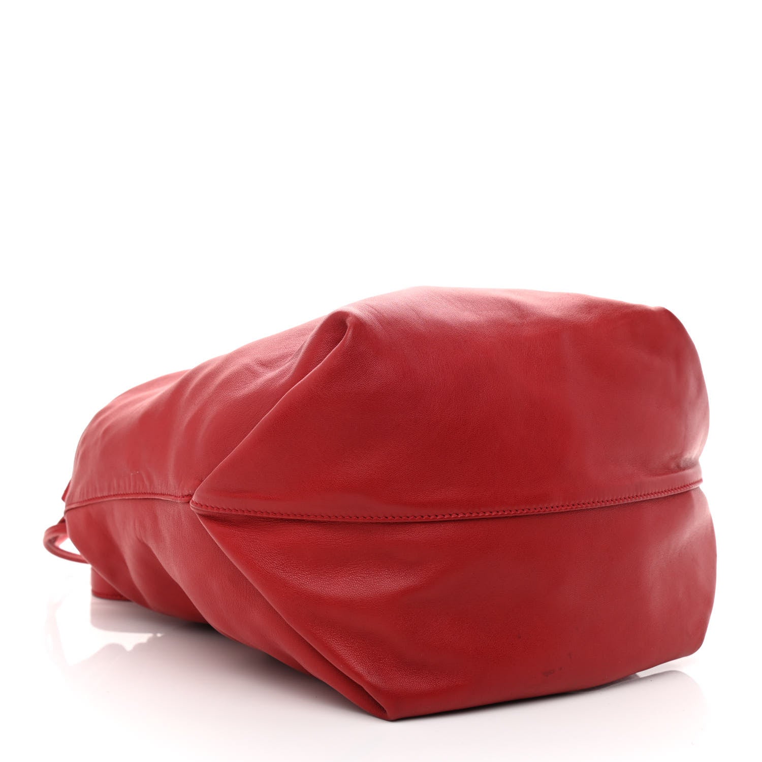 Saint Laurent Lambskin Teddy Drawstring Bag Eros Red 4 of 12