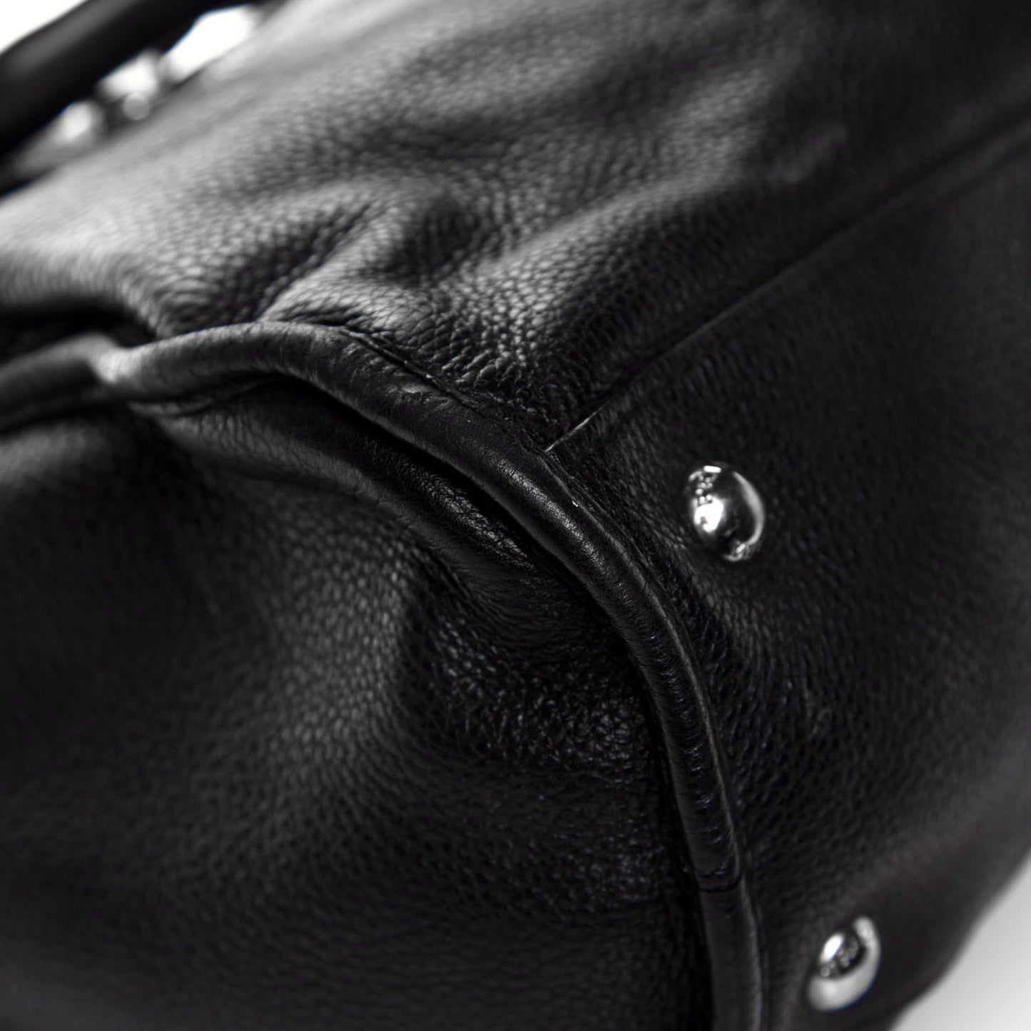 Vitello Daino Top Handle Tote Black