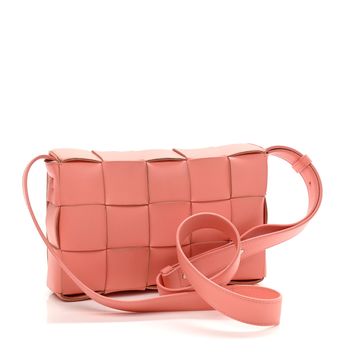 Nappa Maxi Intreccio Cassette Bag Peach