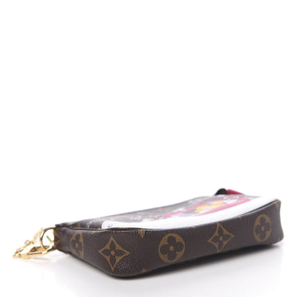 Louis Vuitton Monogram 2019 Christmas Animation Mini Courchevel Pochette Accessories Fuchsia 4 of 8