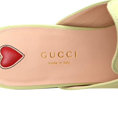 Gucci Malaga Kid Womens Princetown Slippers 36.5 Pistachio Green 8 of 10