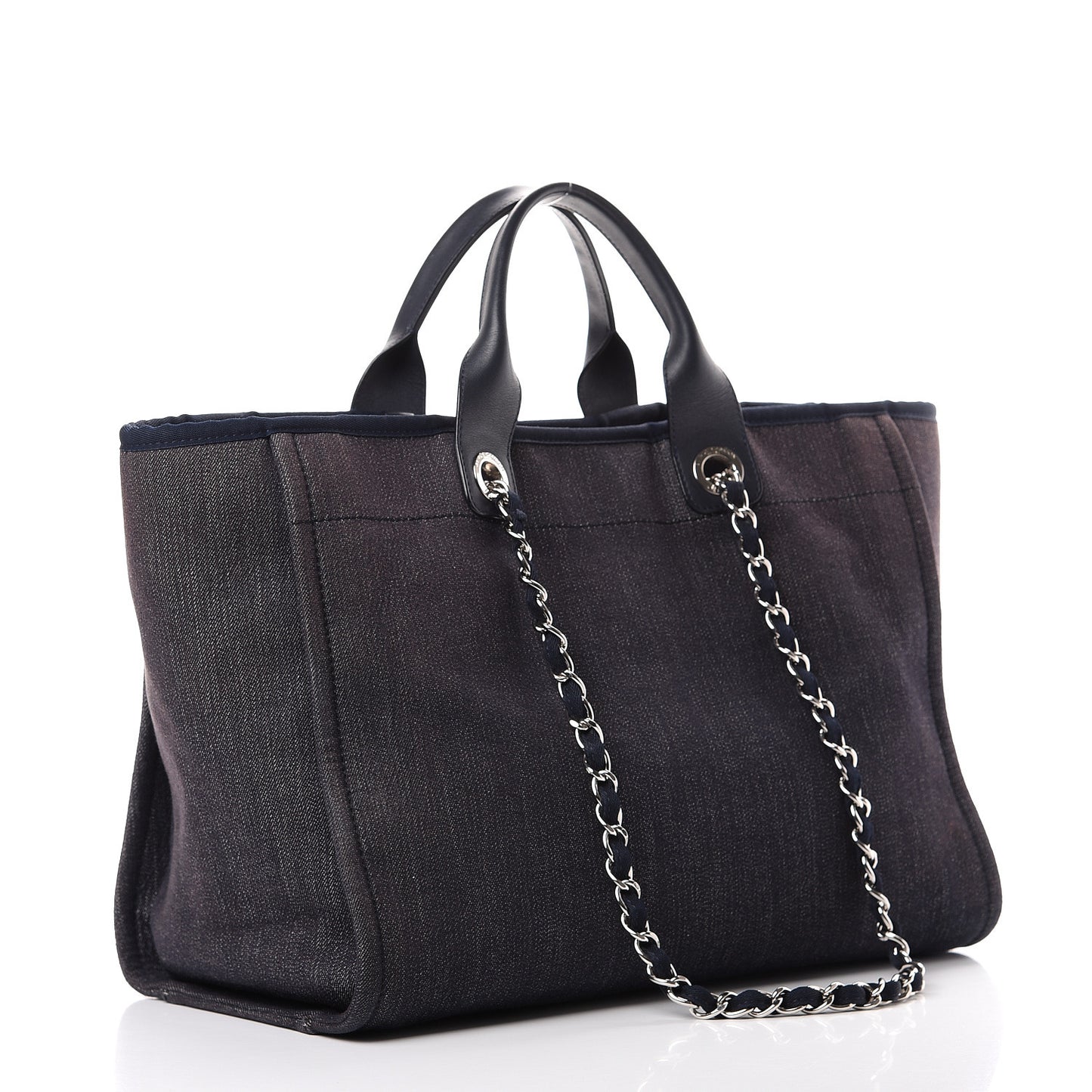 Denim Medium Deauville Tote Dark Blue