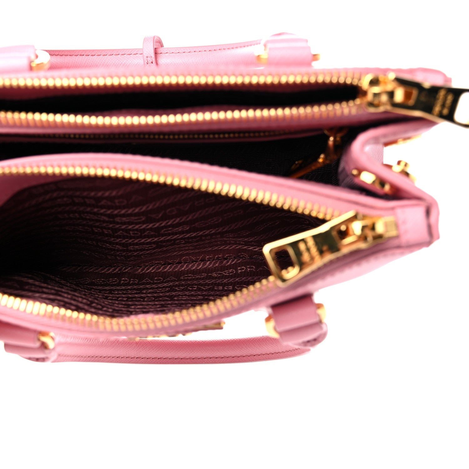 Prada Saffiano Mini Galleria Double Zip Tote Petalo 7 of 10