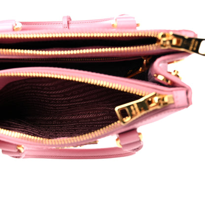 Prada Saffiano Mini Galleria Double Zip Tote Petalo 7 of 10