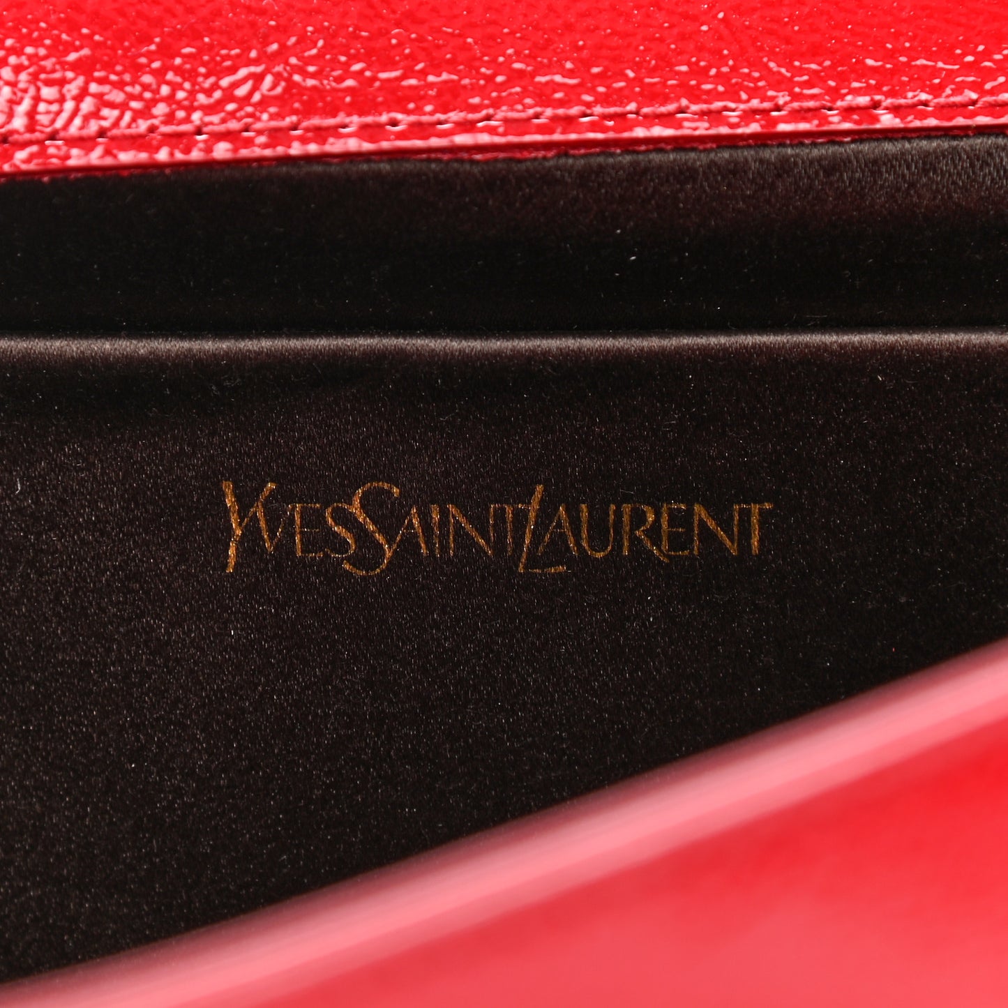 Textured Patent Monogram Large Belle De Jour Clutch Red