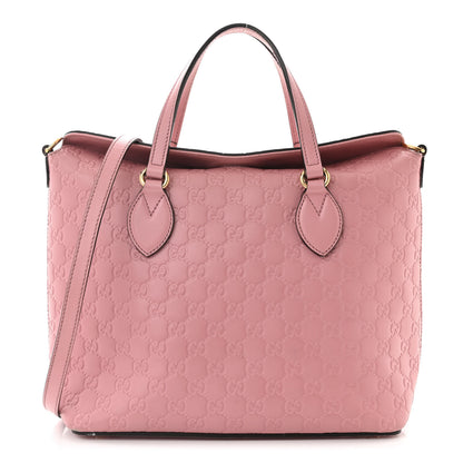 Gucci Guccissima Signature Linea A Foldover Tote Rose Baby Candy 1 of 13