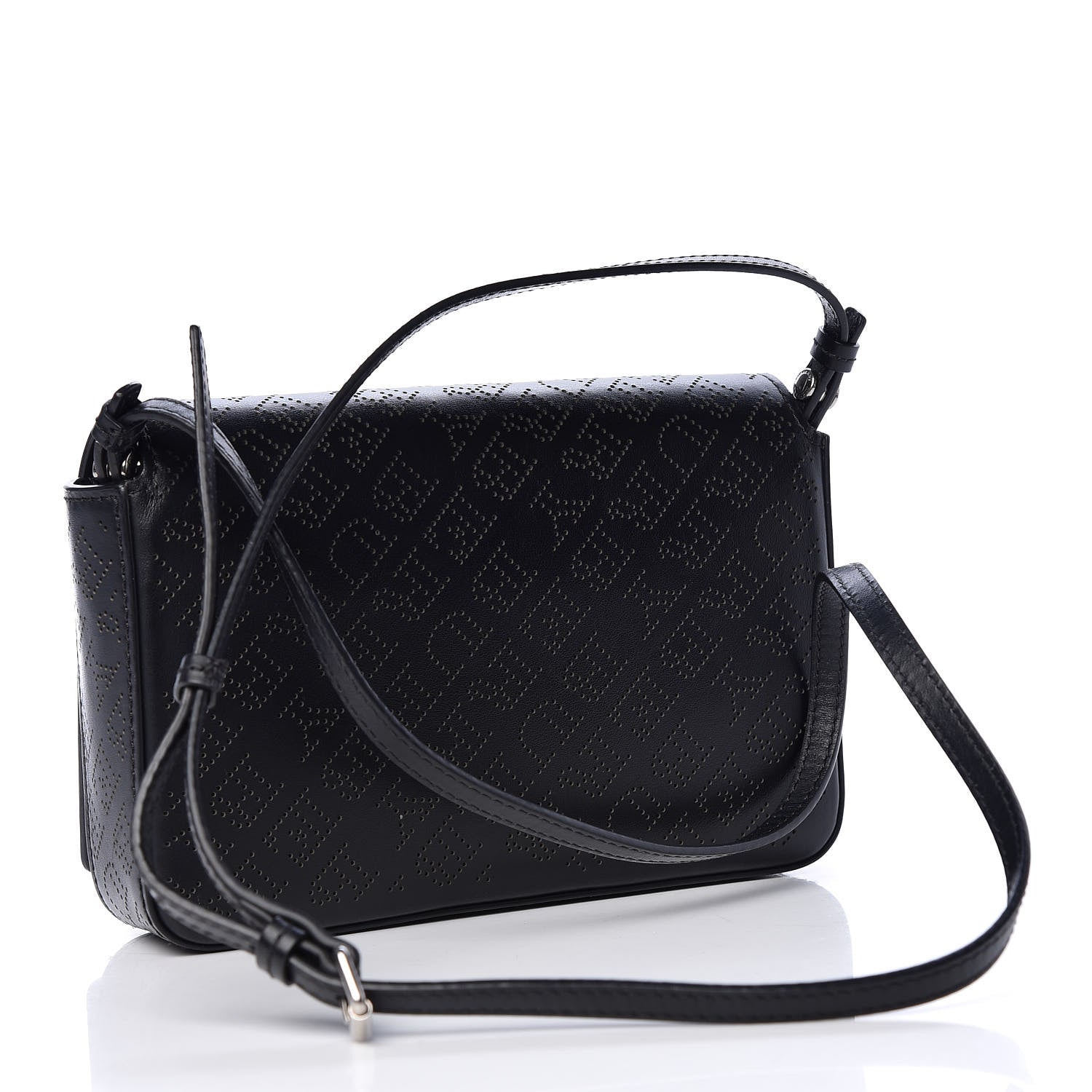 Burberry Calfskin Perforated Logo Hampshire Crossbody Black 3 of 9