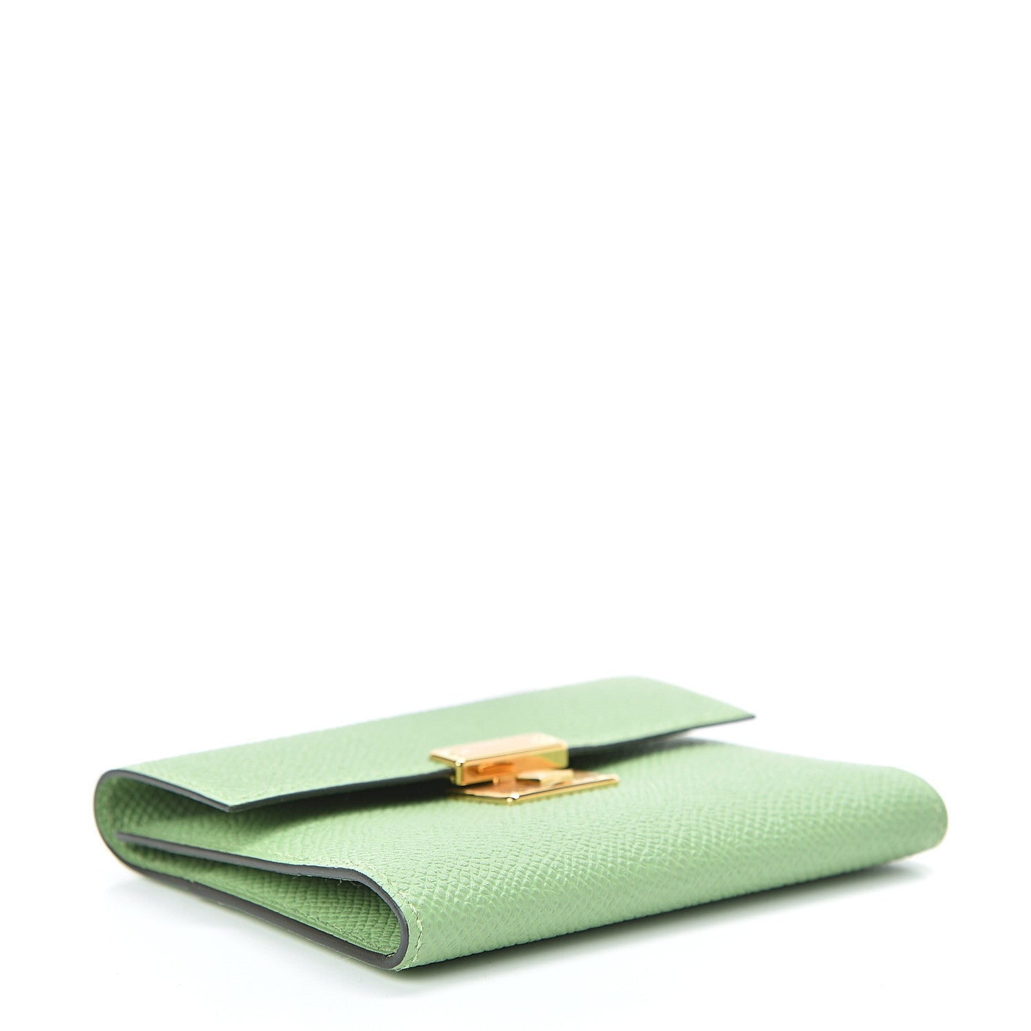 Hermes Epsom Mini Clic Card Holder Vert Criquet 4 of 8