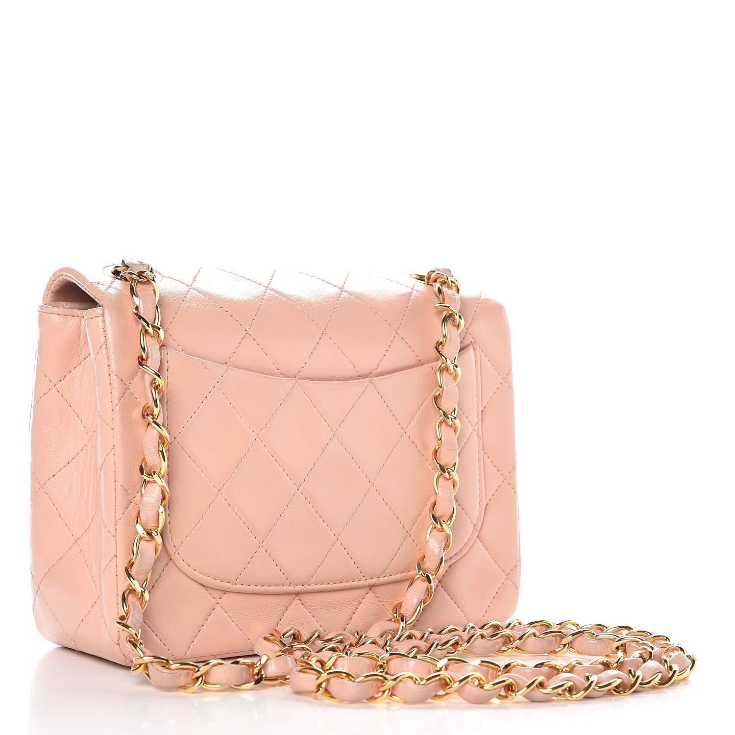 Chanel Lambskin Quilted Mini Square Flap Pink 3 of 11