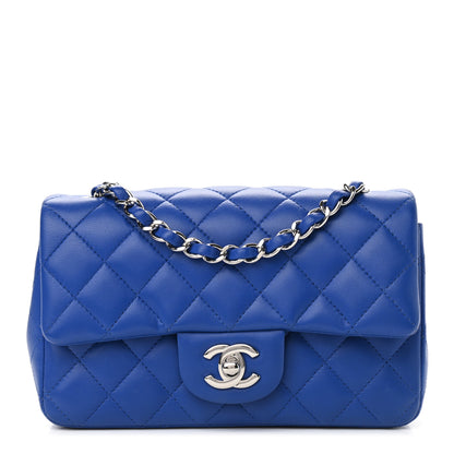 Chanel Lambskin Quilted Mini Rectangular Flap Royal Blue 1 of 10