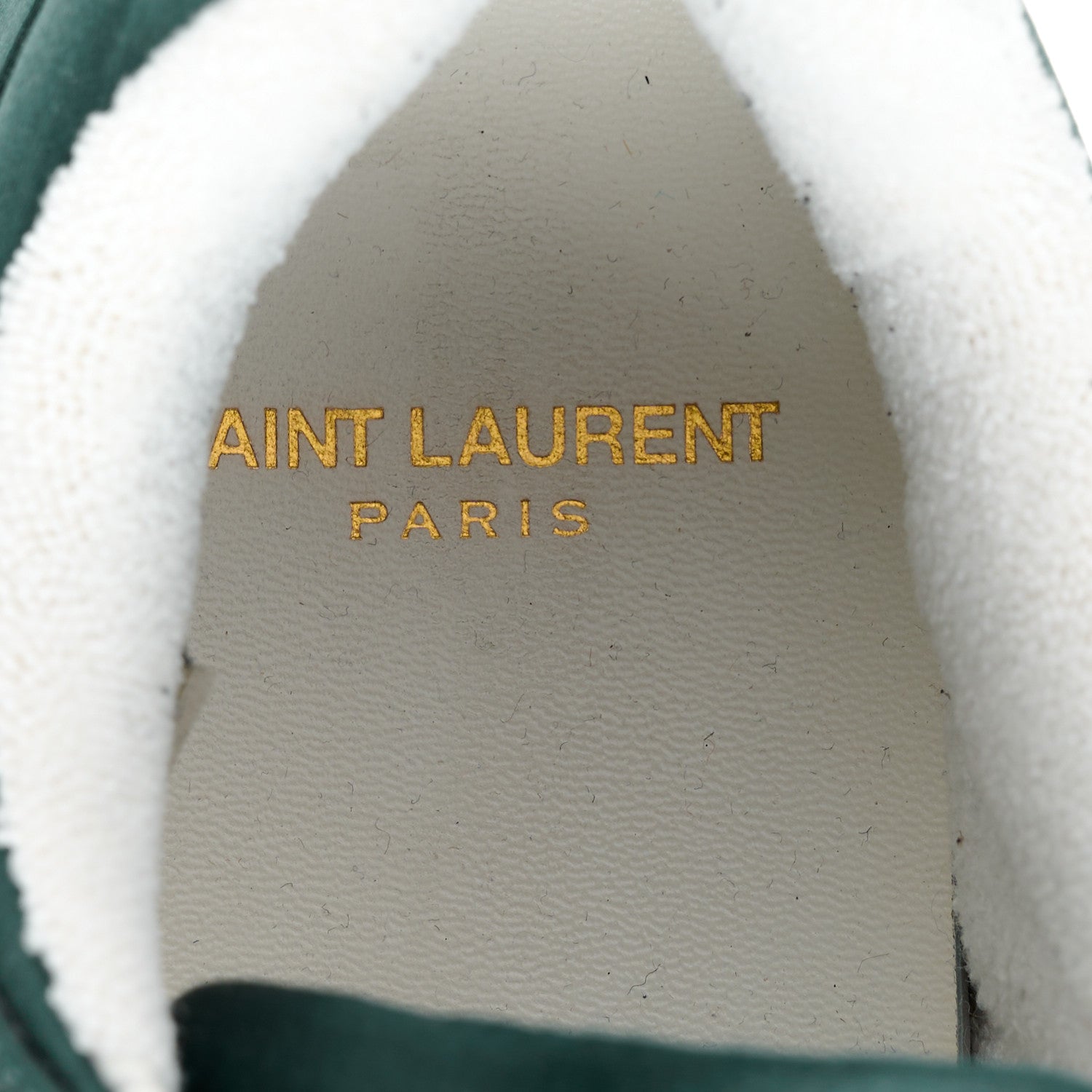 Saint Laurent Satin Low Top Sneakers 38 Green 7 of 10