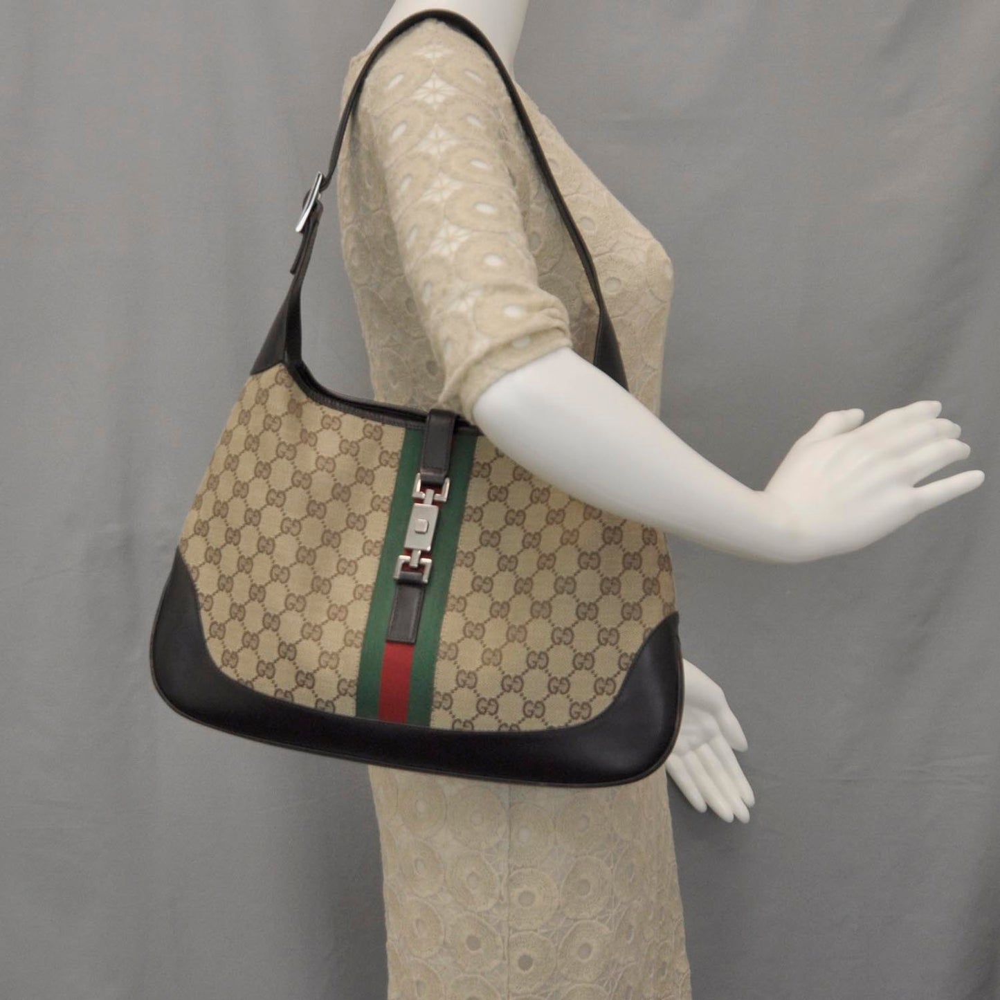Monogram Web Jackie O Hobo