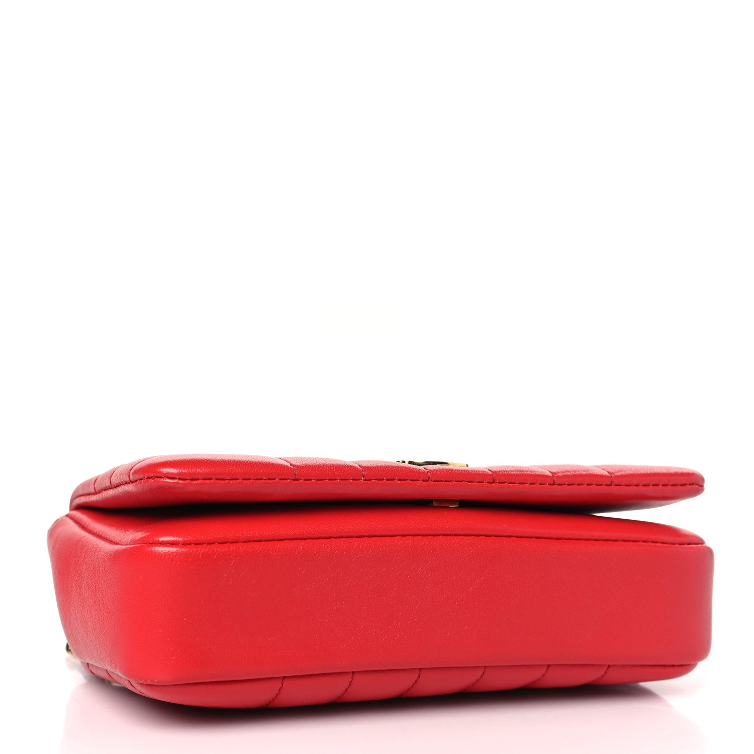 Burberry Lambskin Quilted Mini Lola Bag Bright Red 4 of 9