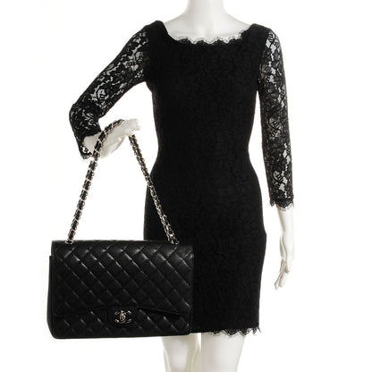 Chanel Caviar Quilted Maxi Double Flap Black 2 of 10