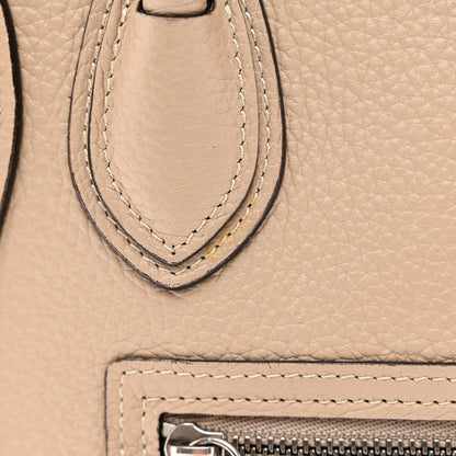 Celine Drummed Calfskin Nano Luggage Dune 7 of 10