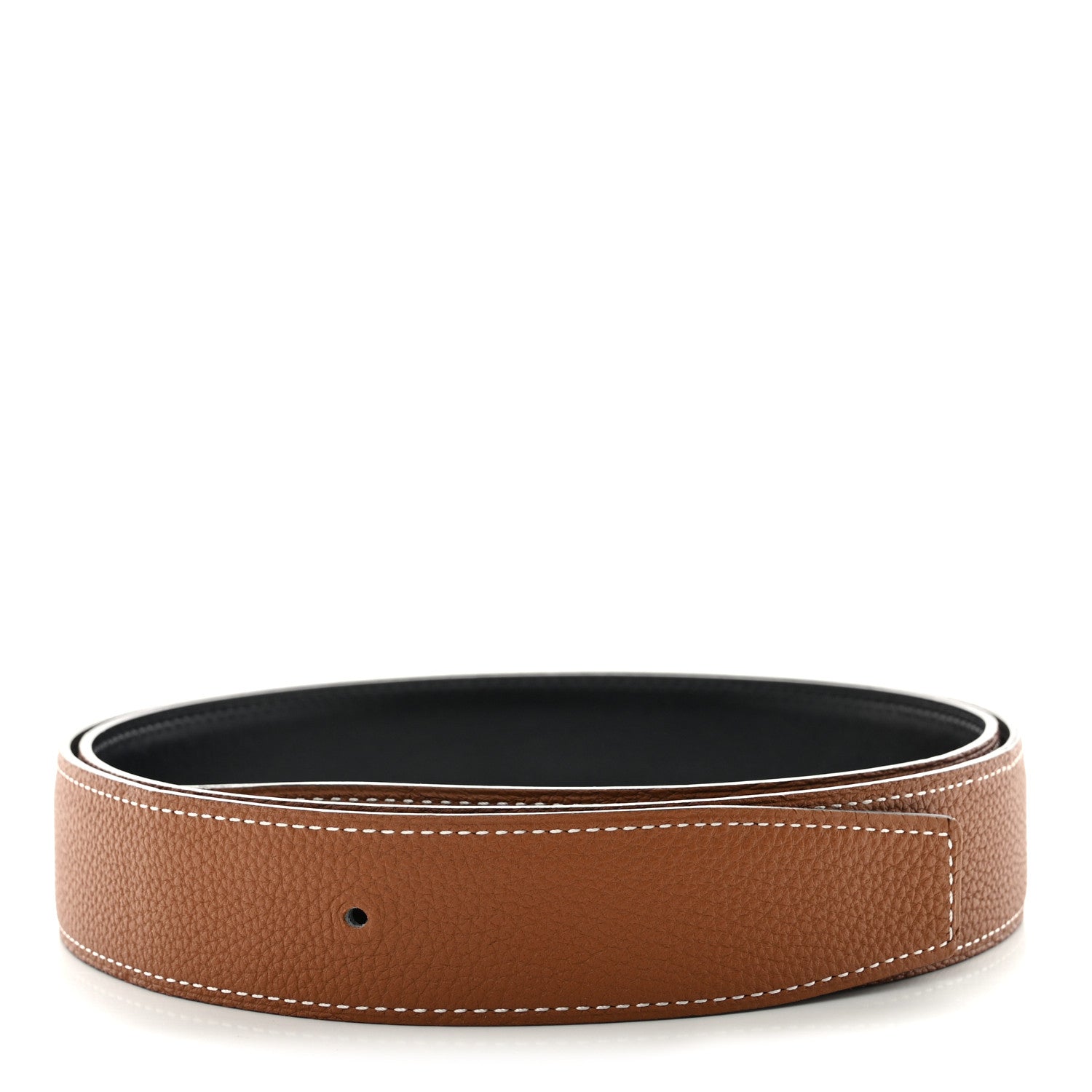 Hermes Box Togo 32mm Belt Strap 95 38 Gold Black 1 of 6