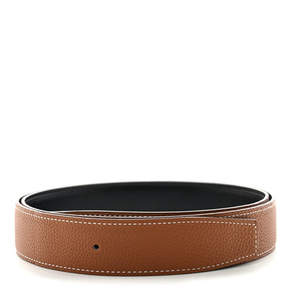 Hermes Box Togo 32mm Belt Strap 95 38 Gold Black 1 of 6