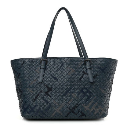 Bottega Veneta Nappa Intrecciato Graffiato Medium Tote Petrol 1 of 12