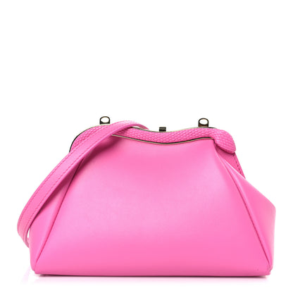Bulgari Nappa Serpentine Clutch With Strap Pink 1 of 8