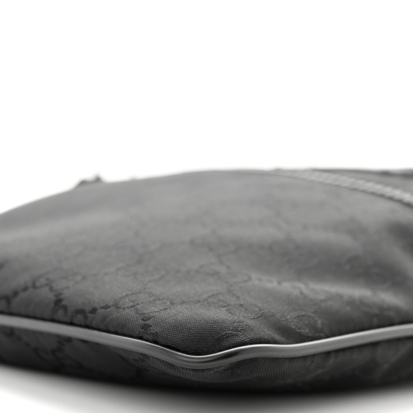 Nylon Monogram Mini Flat Messenger Bag Black