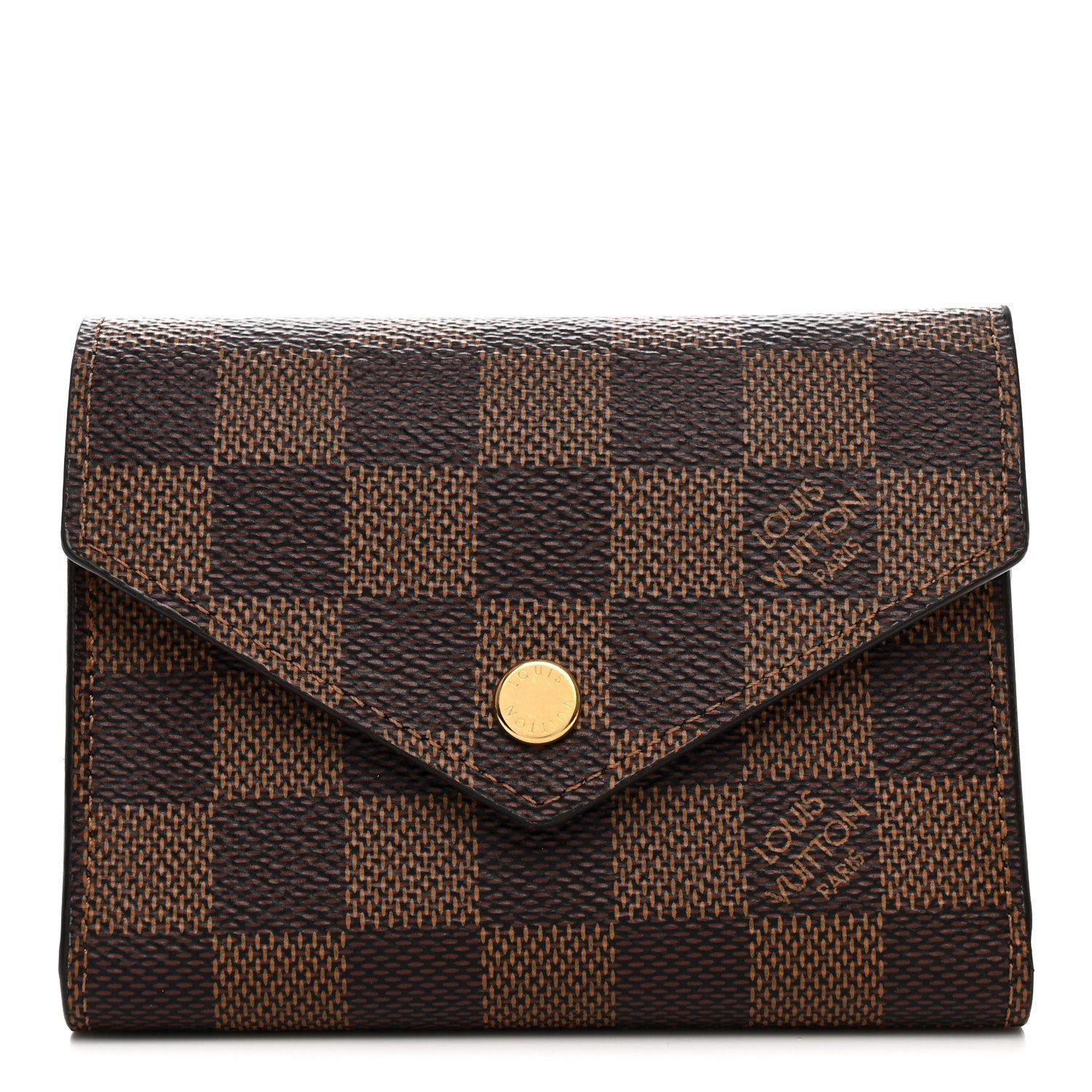 Louis Vuitton Damier Ebene Victorine Wallet Rose Ballerine 1 of 8