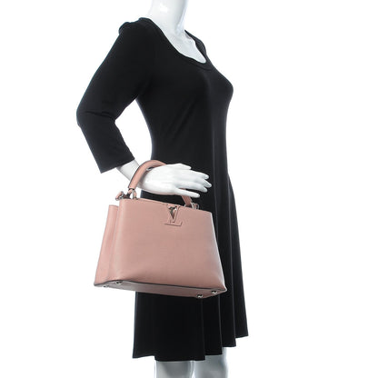 Louis Vuitton Taurillon Capucines PM Magnolia 2 of 9