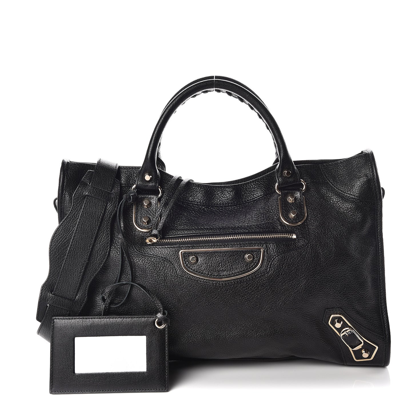 Chevre Gold Metallic Edge Hardware City Black