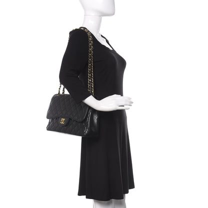 Chanel Caviar Quilted Jumbo Double Flap Black 2 of 13