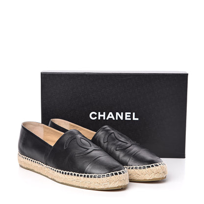 Chanel Lambskin CC Espadrilles 41 Black 11 of 11