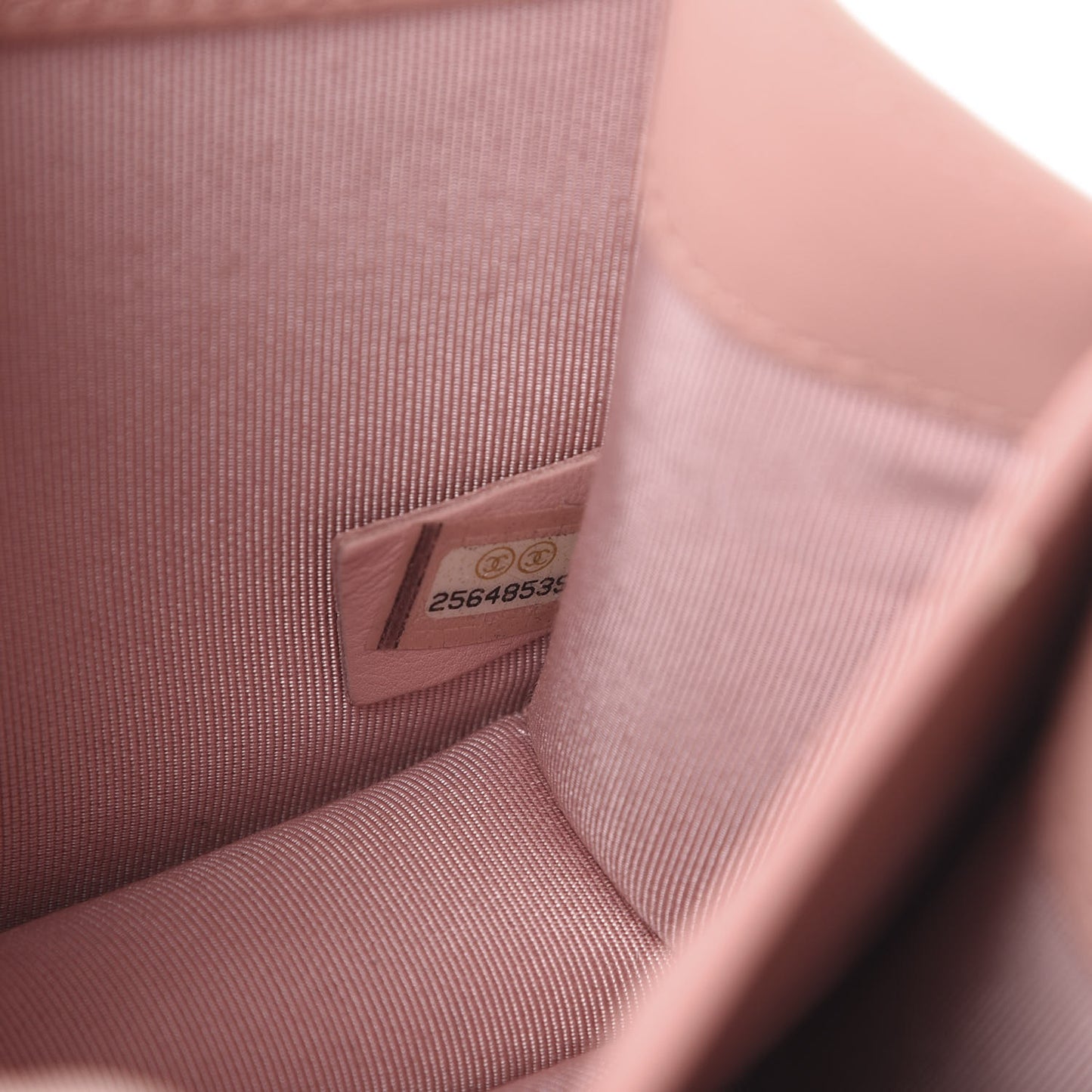 Goatskin Quilted CC Box Flap Pink
