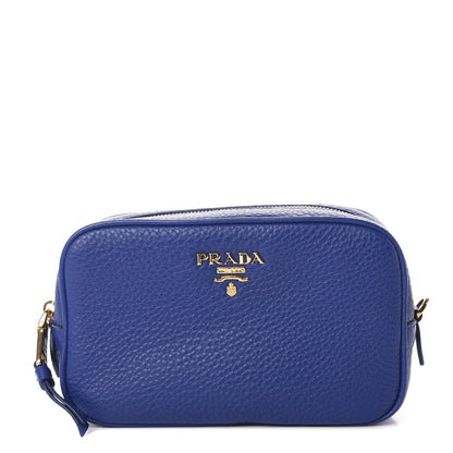 Prada Vitello Daino Cosmetic Pouch Royal 1 of 9
