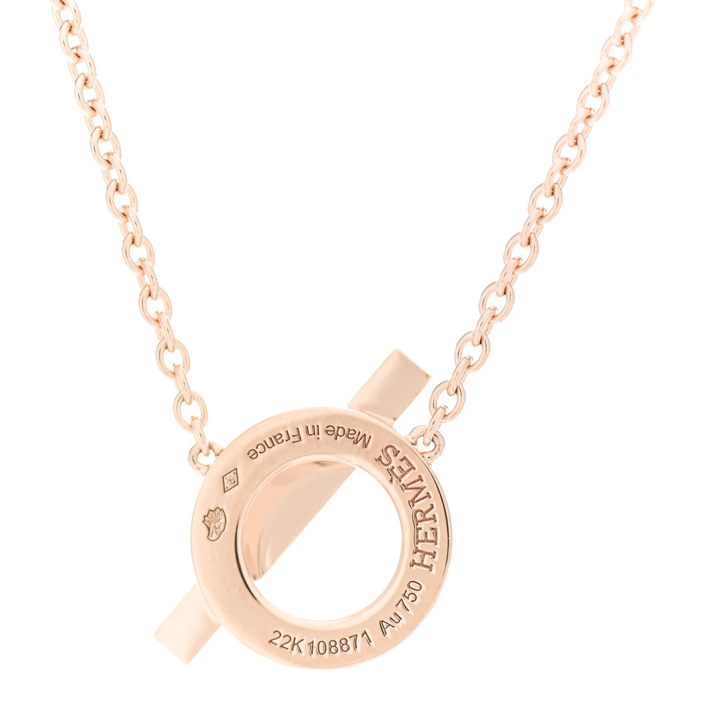 18K Rose Gold Diamond Finesse Pendant Necklace