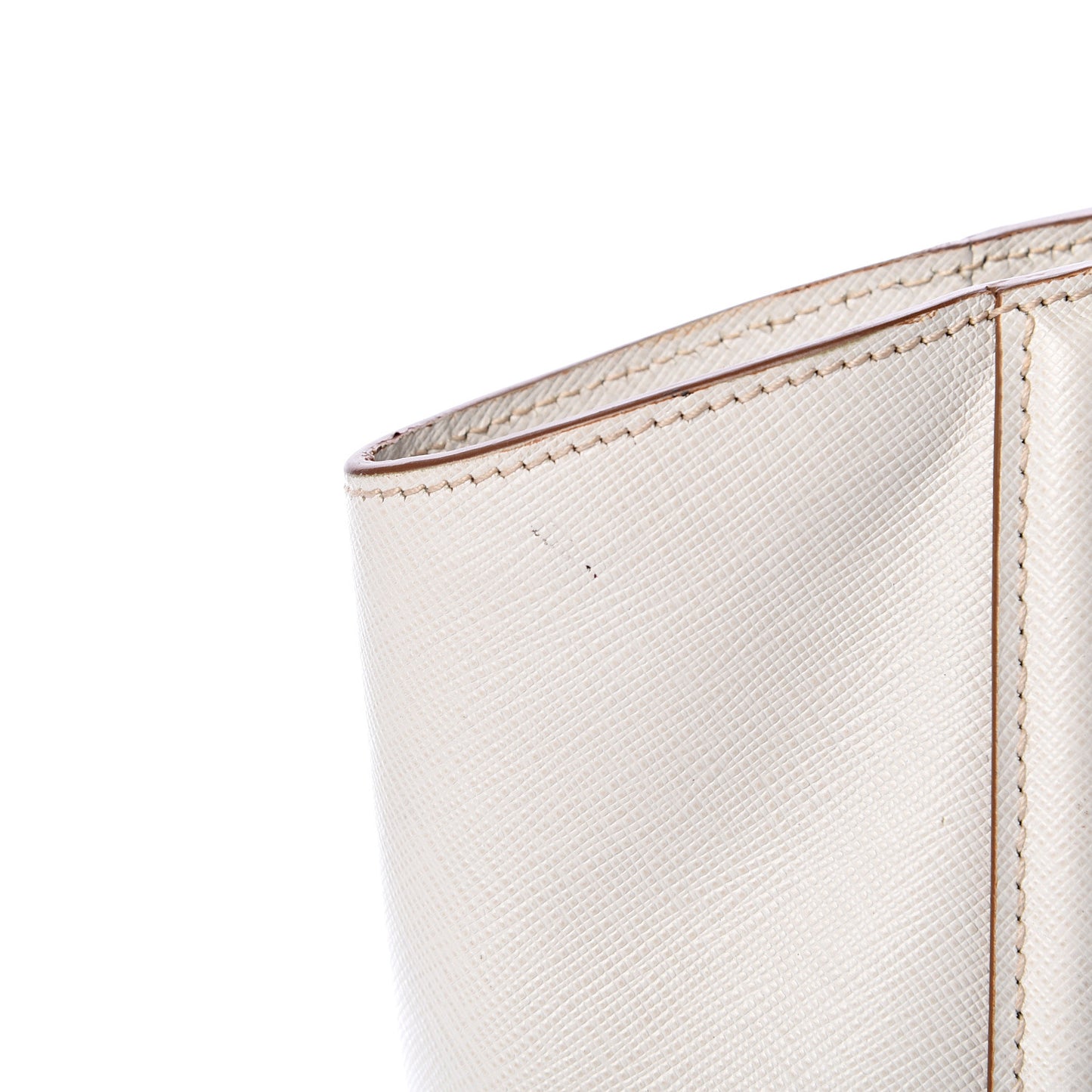 Saffiano Lux Bi-Color Tote Talco Visone