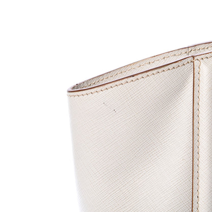 Prada Saffiano Lux Bi-Color Tote Talco Visone 15 of 17